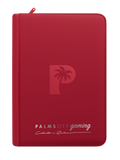 Palms Off Gaming Collector's Series Top Loader Zip Binder - 4 Pocket - Red