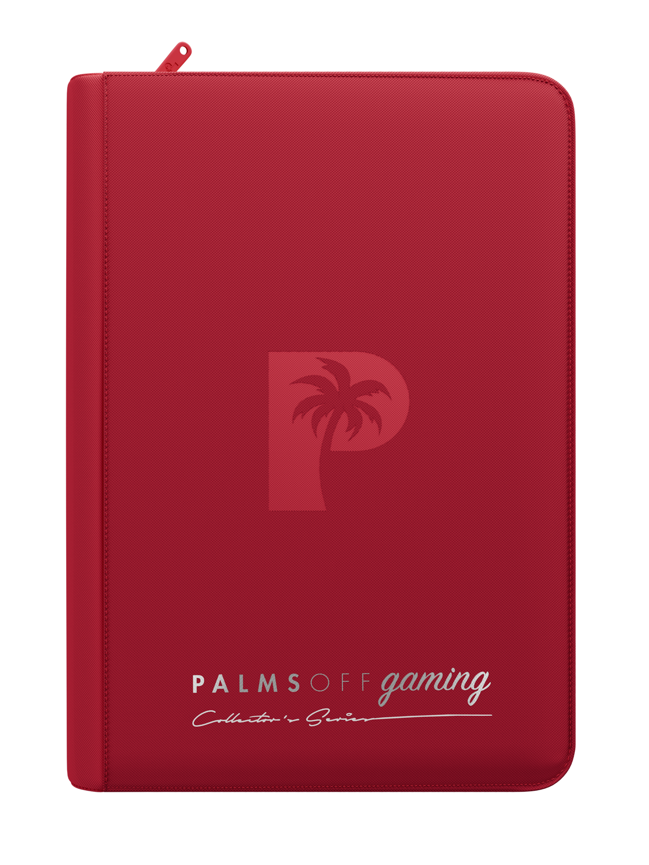 Palms Off Gaming Collector's Series Top Loader Zip Binder - 4 Pocket - Red