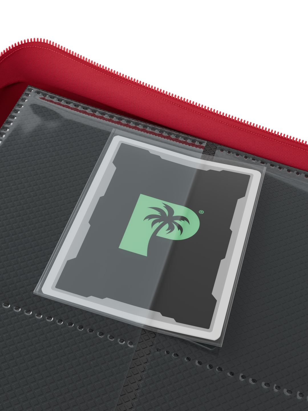 Palms Off Gaming Collector's Series Top Loader Zip Binder - 4 Pocket - Red