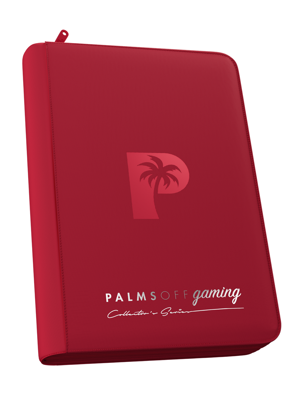 Palms Off Gaming Collector's Series Top Loader Zip Binder - 4 Pocket - Red
