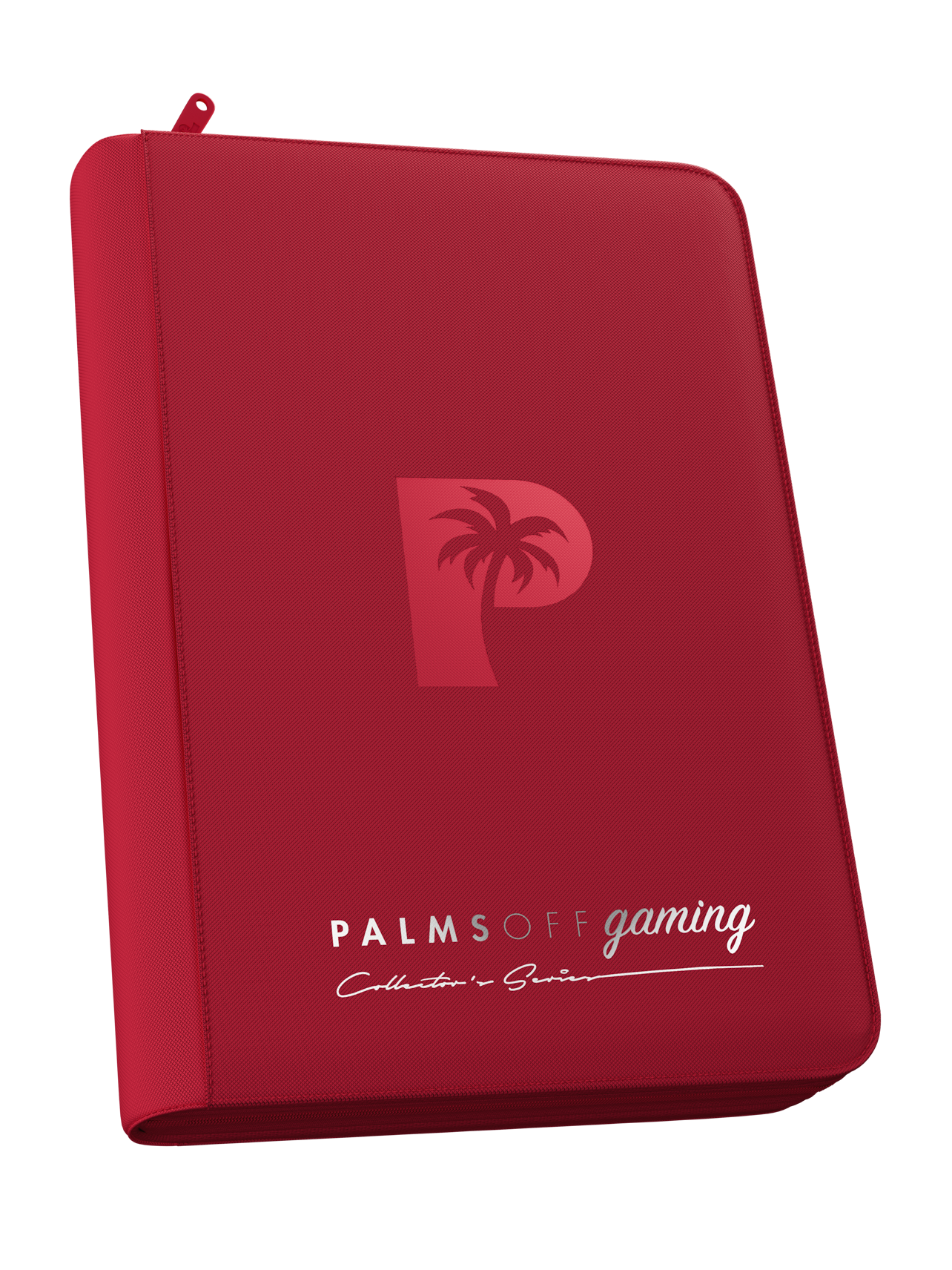 Palms Off Gaming Collector's Series Top Loader Zip Binder - 4 Pocket - Red