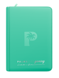 Palms Off Gaming Collector's Series Top Loader Zip Binder - 4 Pocket - Turquoise