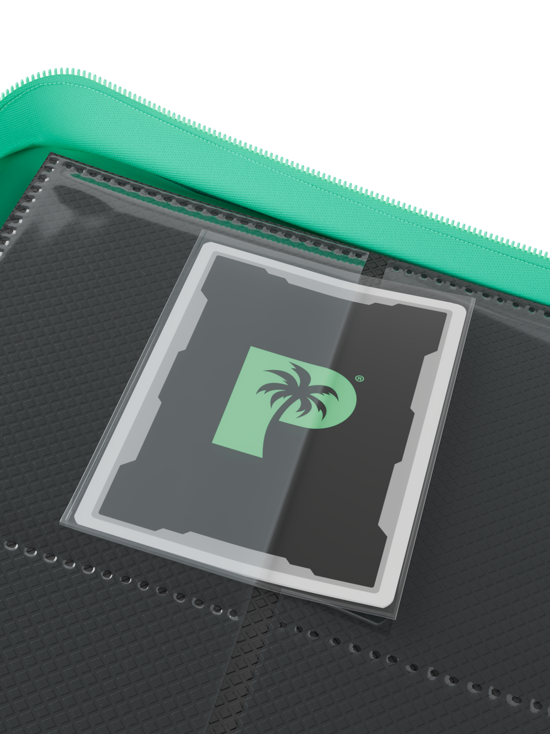 Palms Off Gaming Collector's Series Top Loader Zip Binder - 4 Pocket - Turquoise