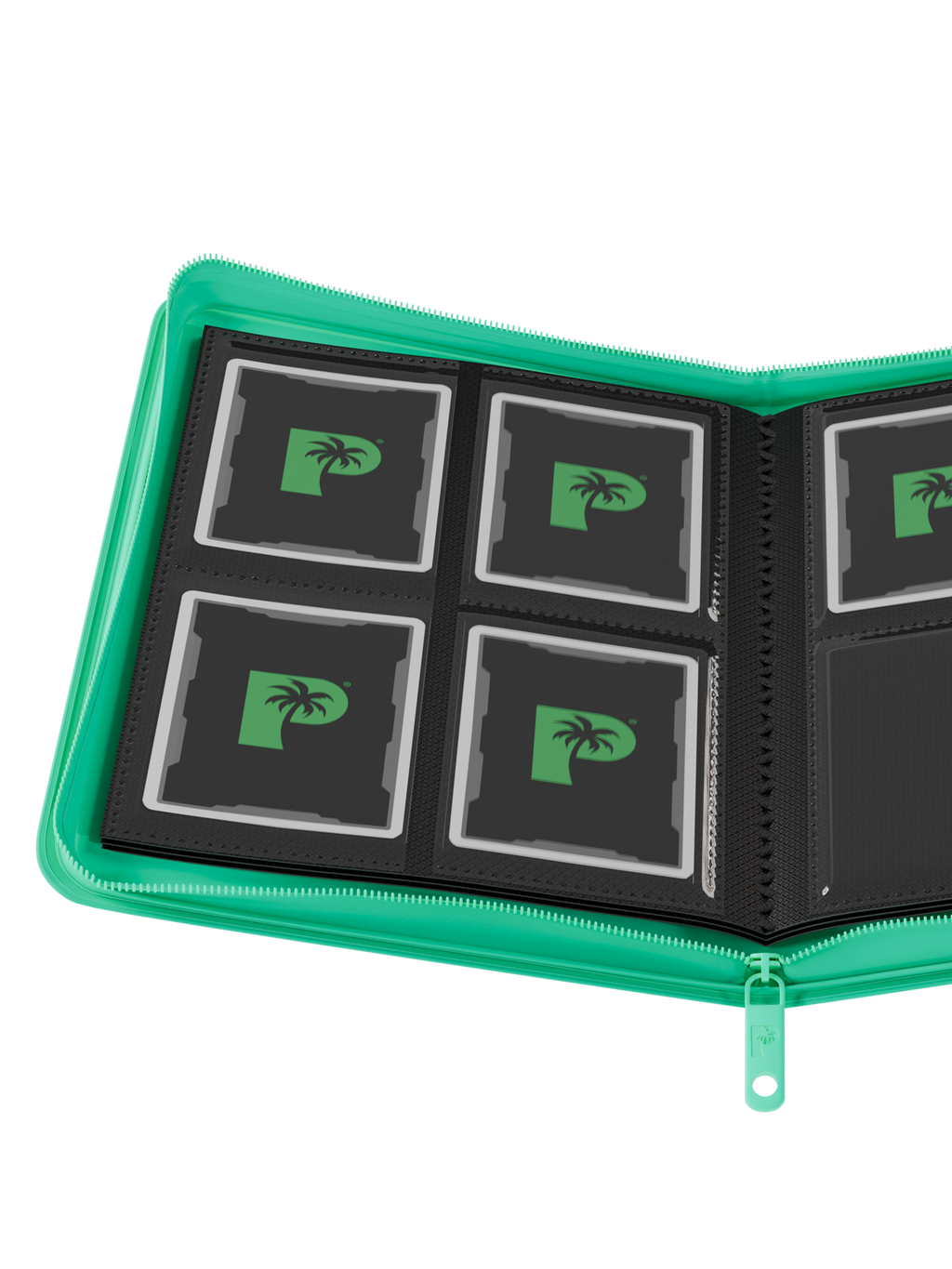 Palms Off Gaming Collector's Series Top Loader Zip Binder - 4 Pocket - Turquoise