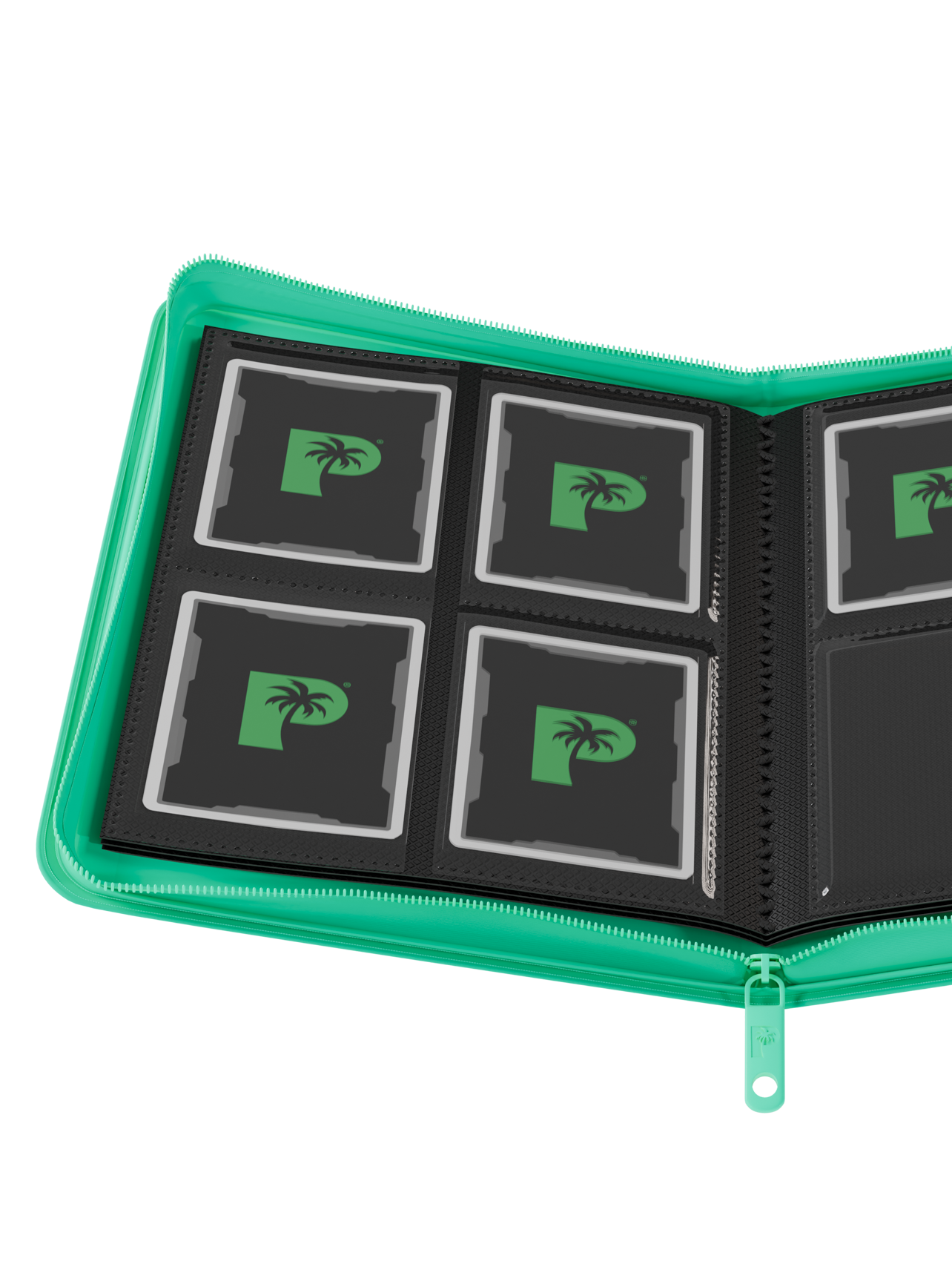 Palms Off Gaming Collector's Series Top Loader Zip Binder - 4 Pocket - Turquoise