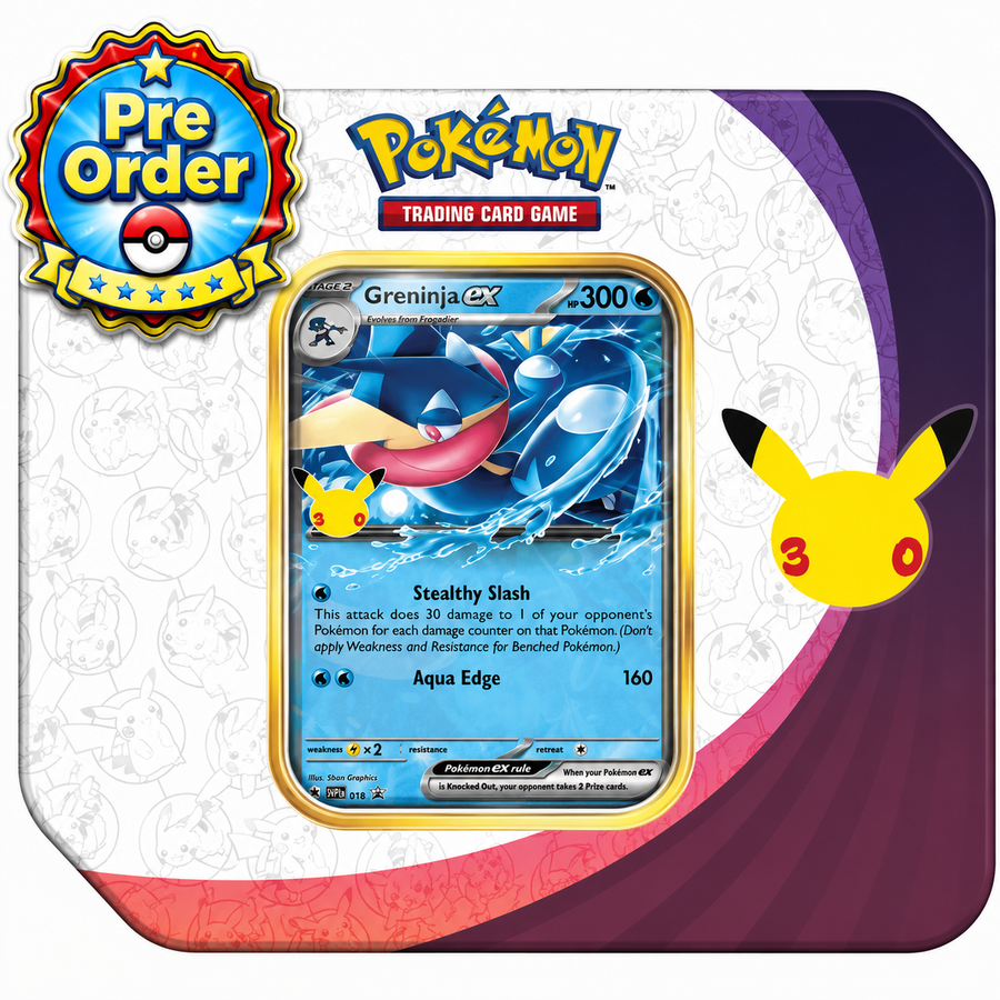 Pokémon TCG 30th Celebration 4 Booster Tin (Coming Soon) Down Under Trading Cards