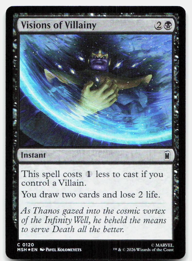 Visions of Villainy 120 Common Marvel Super Heroes Magic: The Gathering