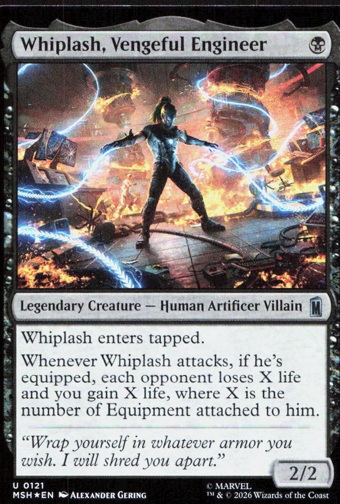 Whiplash, Vengeful Engineer 121 Marvel Super Heroes Magic: The Gathering