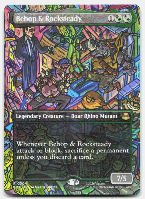 Bebop & Rocksteady (Borderless) 0204 Teenage Mutant Ninja Turtles MTG