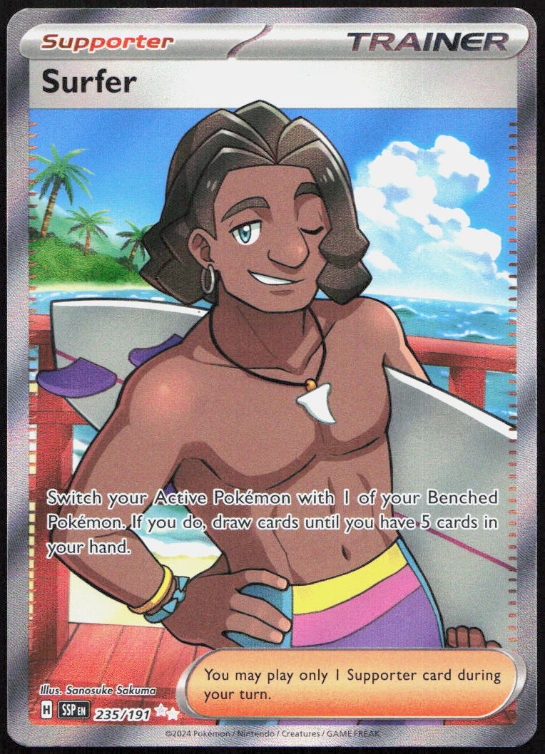 Surfer 235/191 Ultra Rare Surging Sparks Pokemon Lightly Played