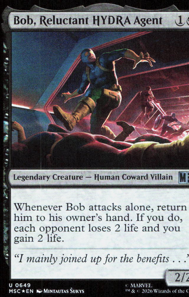 Bob, Reluctant HYDRA Agent 649 Commander: Marvel Super Heroes MTG