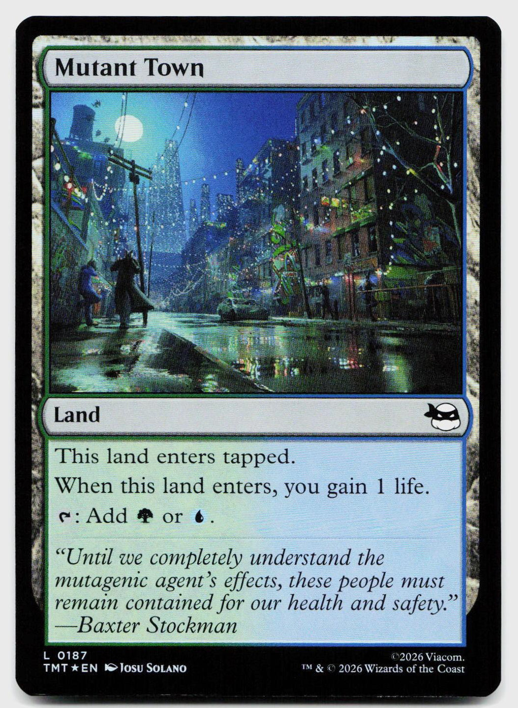Mutant Town 0187 Land Teenage Mutant Ninja Turtles Magic: The Gathering Foil