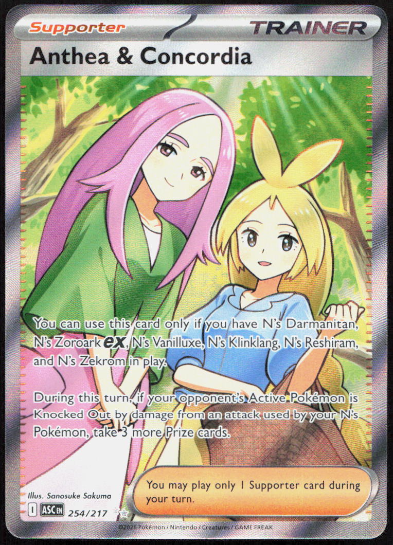 Anthea & Concordia 254/217 Ultra Rare Ascended Heroes Pokemon Lightly Played
