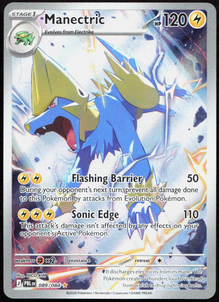 Manectric 089/084 Illustration Rare Pitch Black Pokemon Holo