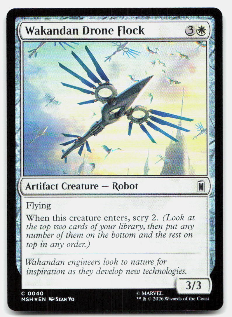 Wakandan Drone Flock 40 Common Marvel Super Heroes Magic: The Gathering
