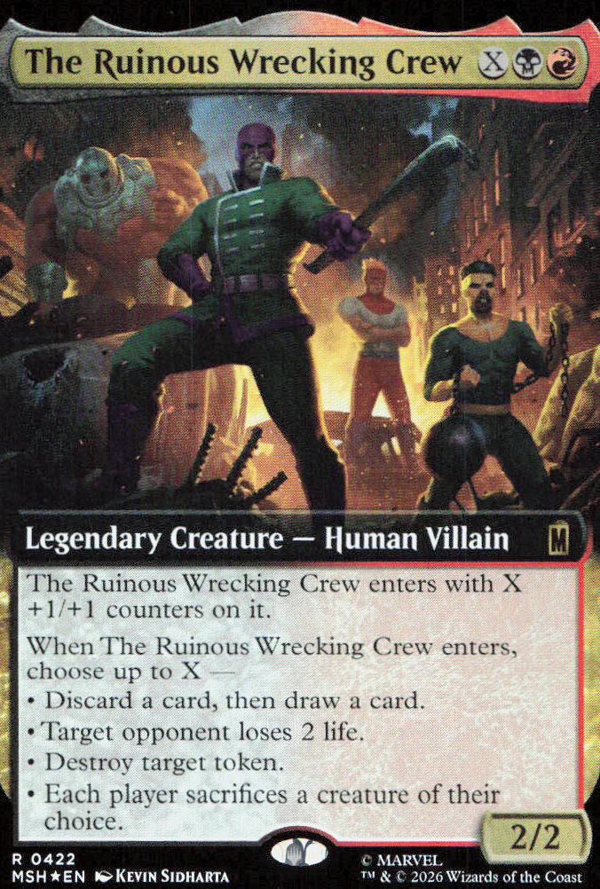 The Ruinous Wrecking Crew (Extended Art) 422 Marvel Super Heroes MTG