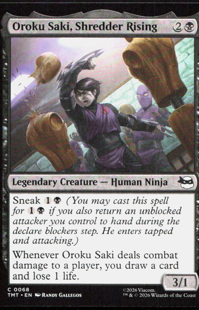 Oroku Saki, Shredder Rising 0068 Teenage Mutant Ninja Turtles MTG