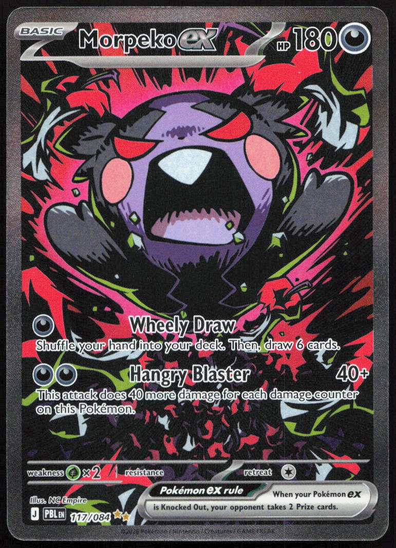Morpeko ex 117/084 Special Illustration Rare Pitch Black Pokémon Holo