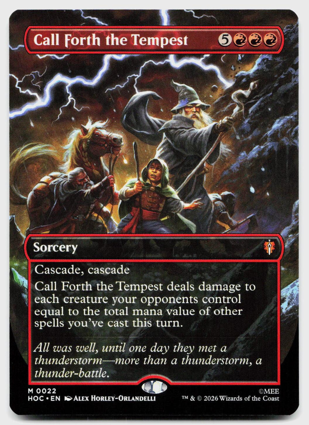 Call Forth the Tempest (Borderless) 0022: The Hobbit Magic: The Gathering