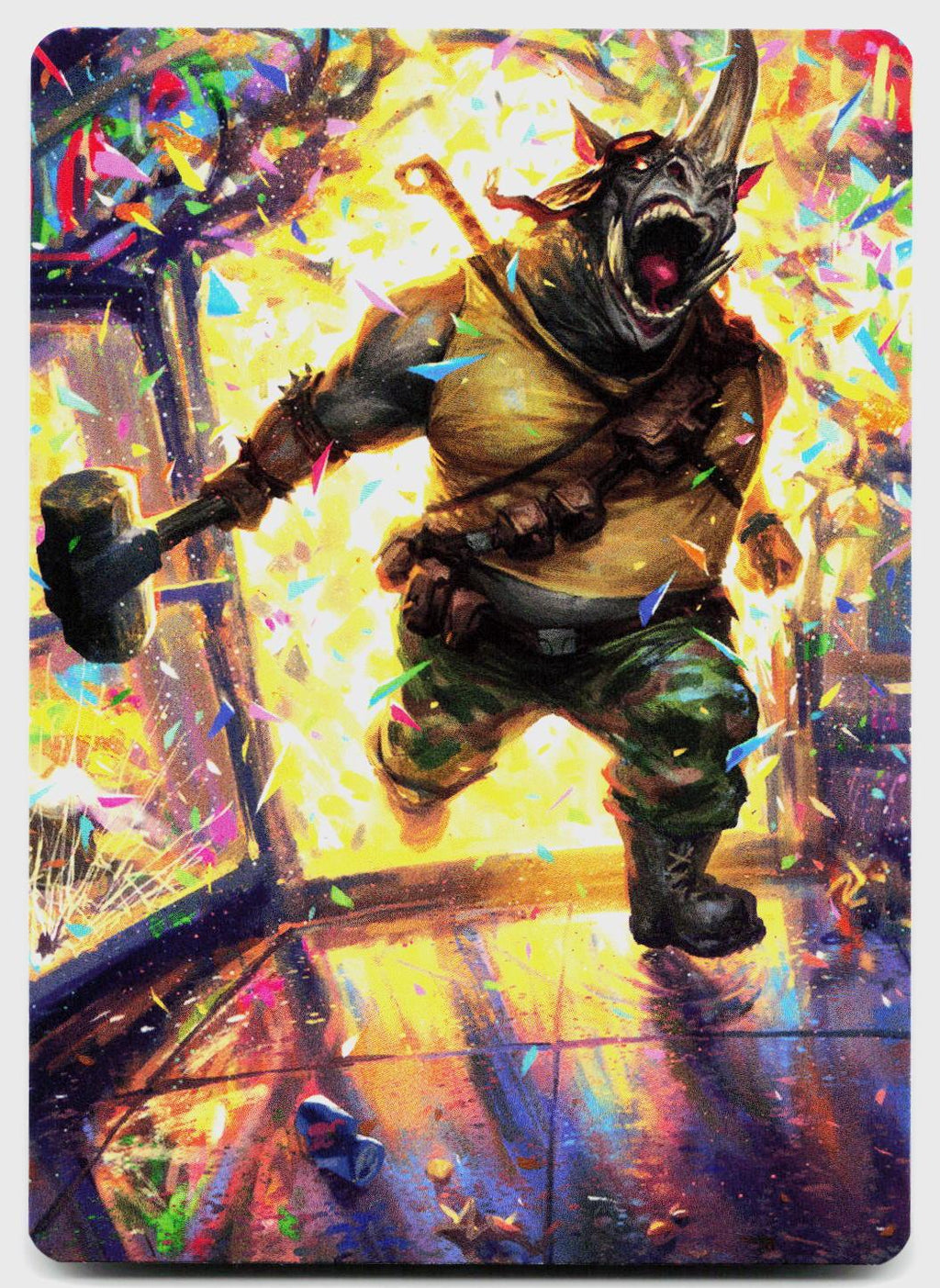 Rocksteady, Rowdy Rhino Art Card 54 Art Series: Teenage Mutant Ninja Turtles MTG
