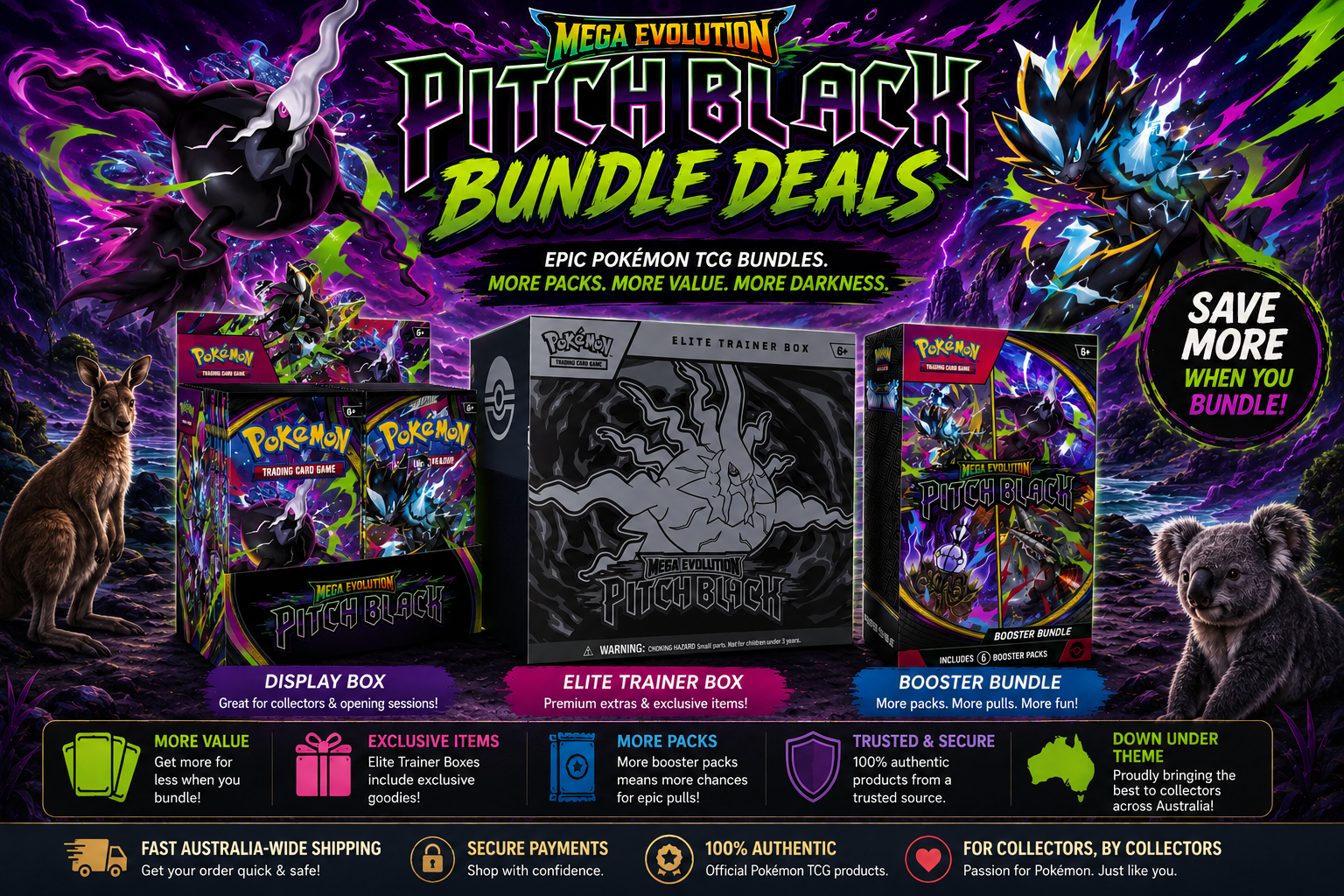 Pokémon Mega Evolutions Pitch Black Bundle