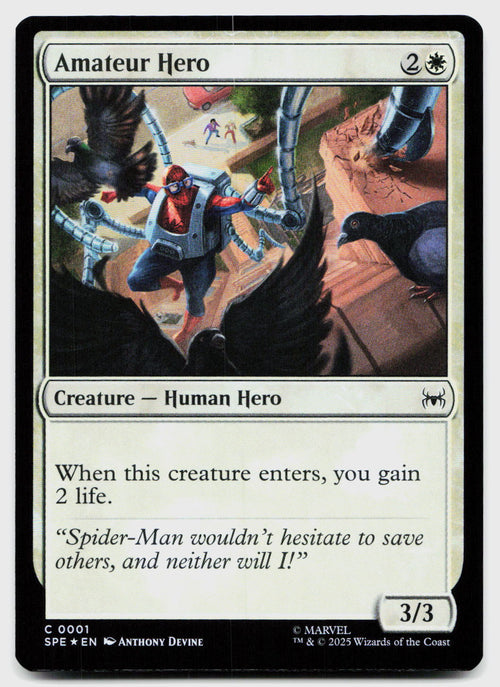 Amateur Hero 1 Common Marvel's Spider-Man: Eternal-Legal Magic: The Gathering