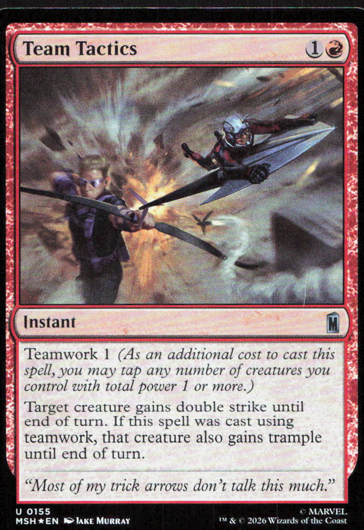 Team Tactics 155 Uncommon Marvel Super Heroes Magic: The Gathering