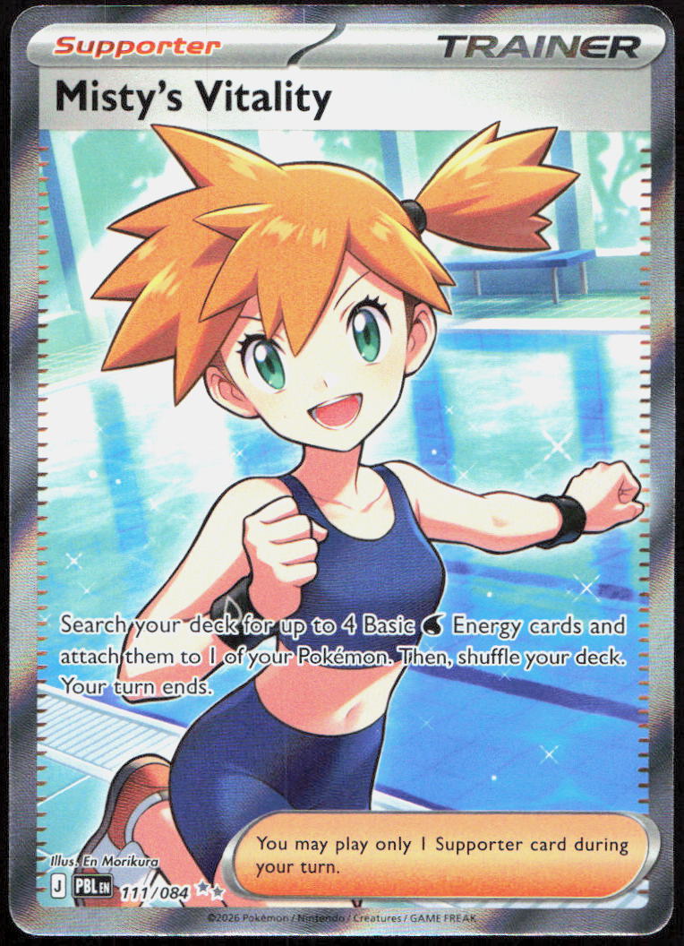 Misty's Vitality 111/084 Ultra Rare Pitch Black Pokemon Holo
