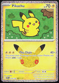 Pikachu 034/128 Holo Pikachu Rare ME: 30th Celebration Pokemon