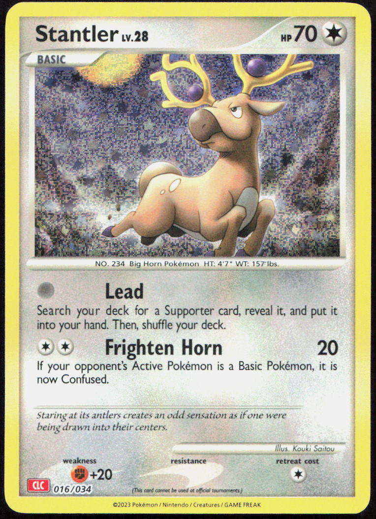 Stantler 016/034 Holo Trading Card Game Classic Pokemon Holo