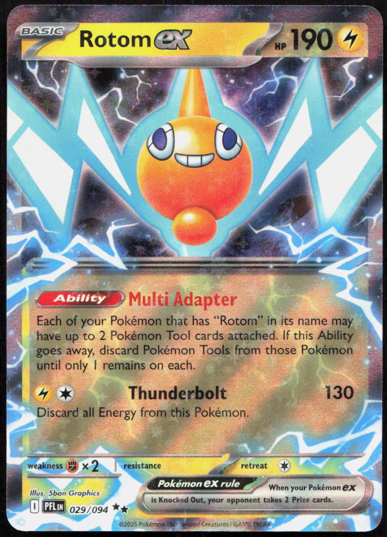 Rotom ex 029/094 Double Rare Phantasmal Flames Pokemon Holo