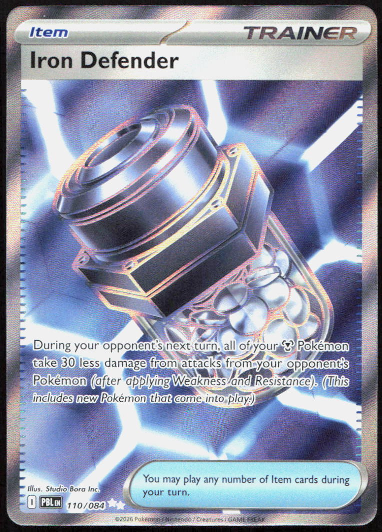 Iron Defender 110/084 Ultra Rare Pitch Black Pokemon Holo