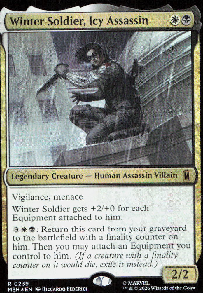 Winter Soldier, Icy Assassin 239 Rare Marvel Super Heroes Magic: The Gathering