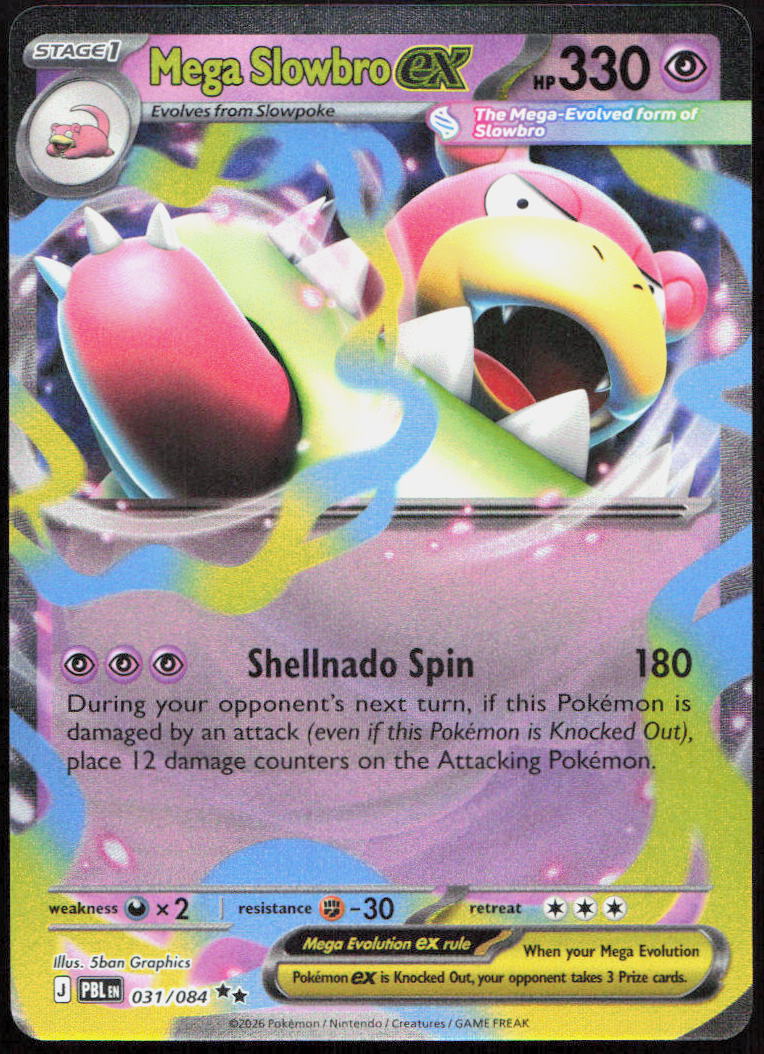 Mega Slowbro ex 031/084 Double Rare Pitch Black Pokemon Holo