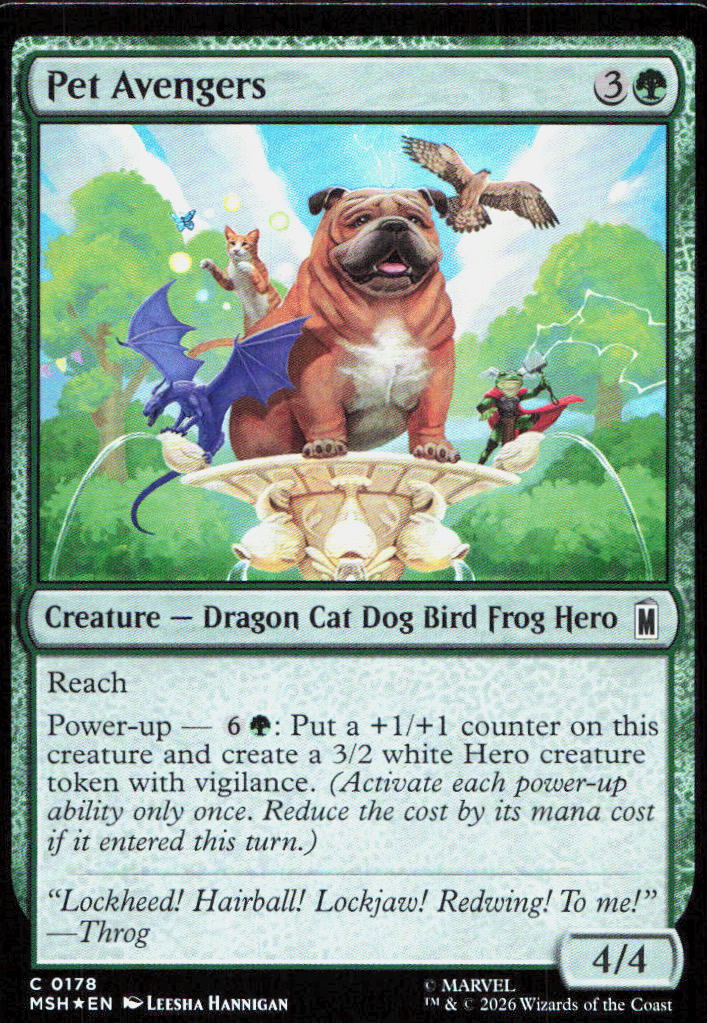 Pet Avengers 178 Common Marvel Super Heroes Magic: The Gathering
