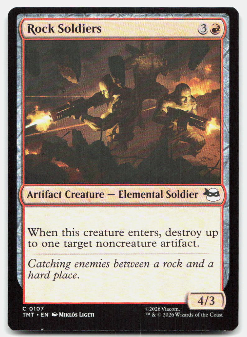 Rock Soldiers 0107 Common Teenage Mutant Ninja Turtles Magic: The Gathering