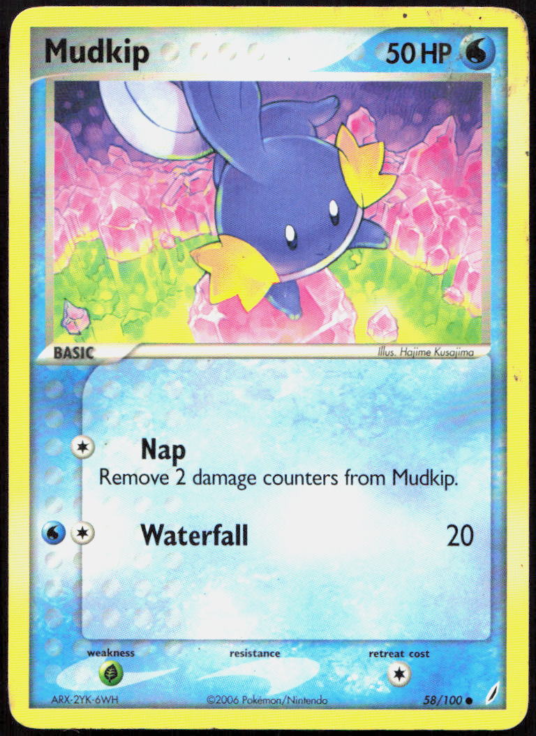 Mudkip 58/100 Common Crystal Guardians Pokemon