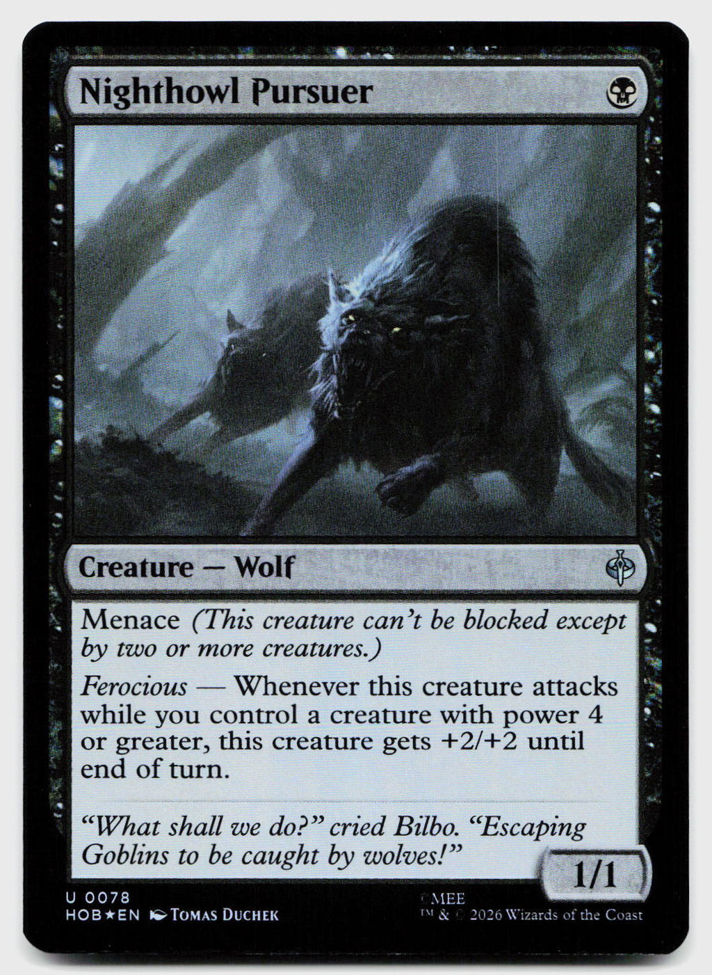 Nighthowl Pursuer 78 Uncommon The Hobbit Magic: The Gathering Foil