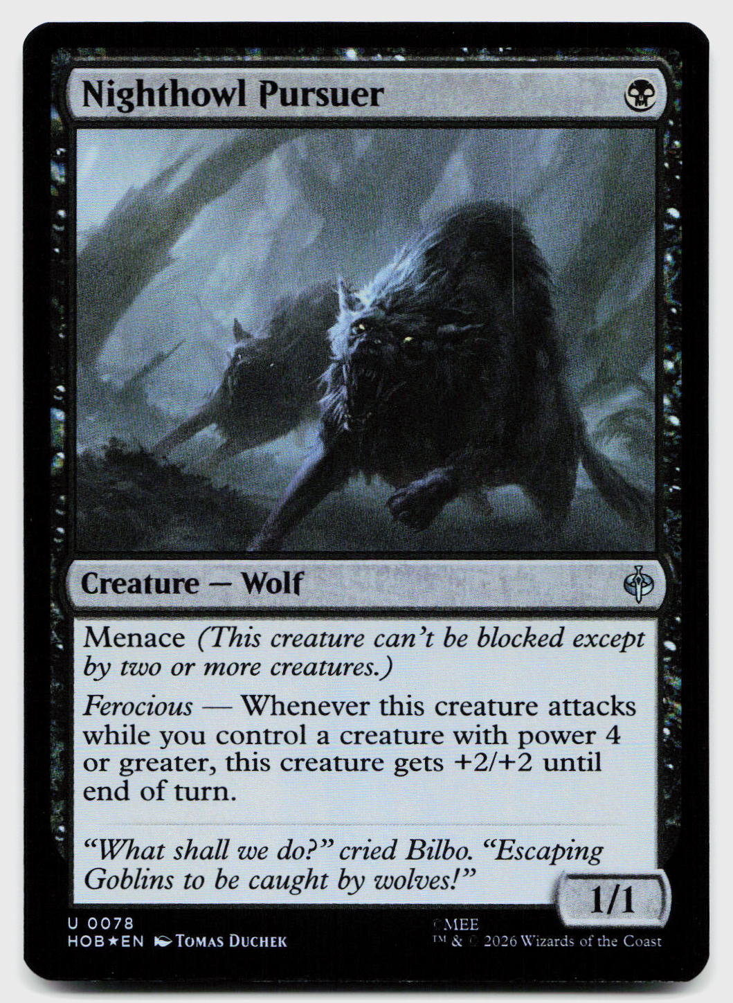 Nighthowl Pursuer 78 Uncommon The Hobbit Magic: The Gathering Foil