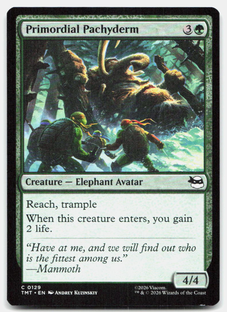 Primordial Pachyderm 0129 Teenage Mutant Ninja Turtles Magic: The Gathering