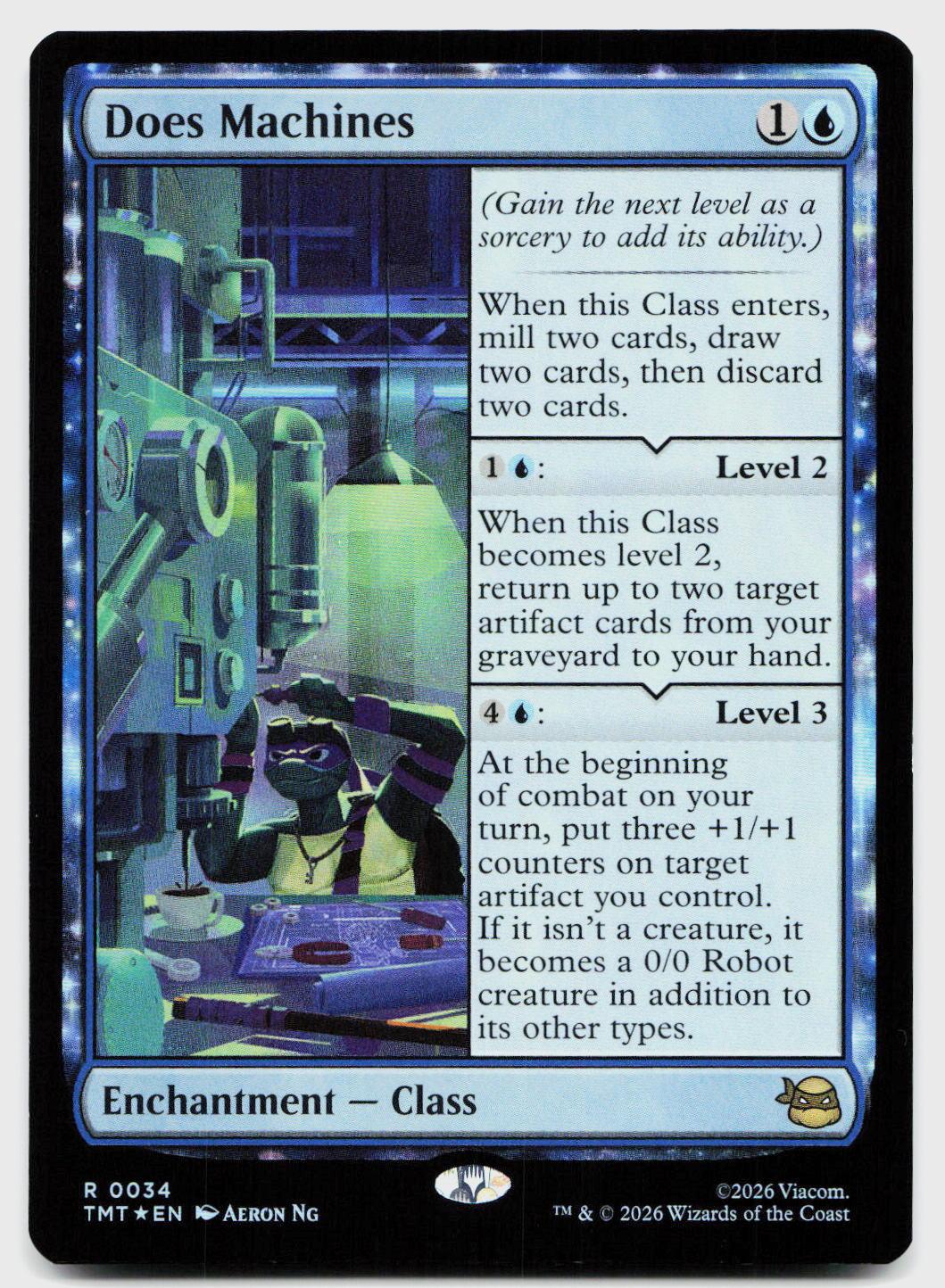 Does Machines 0034 Rare Teenage Mutant Ninja Turtles Magic: The Gathering Foil