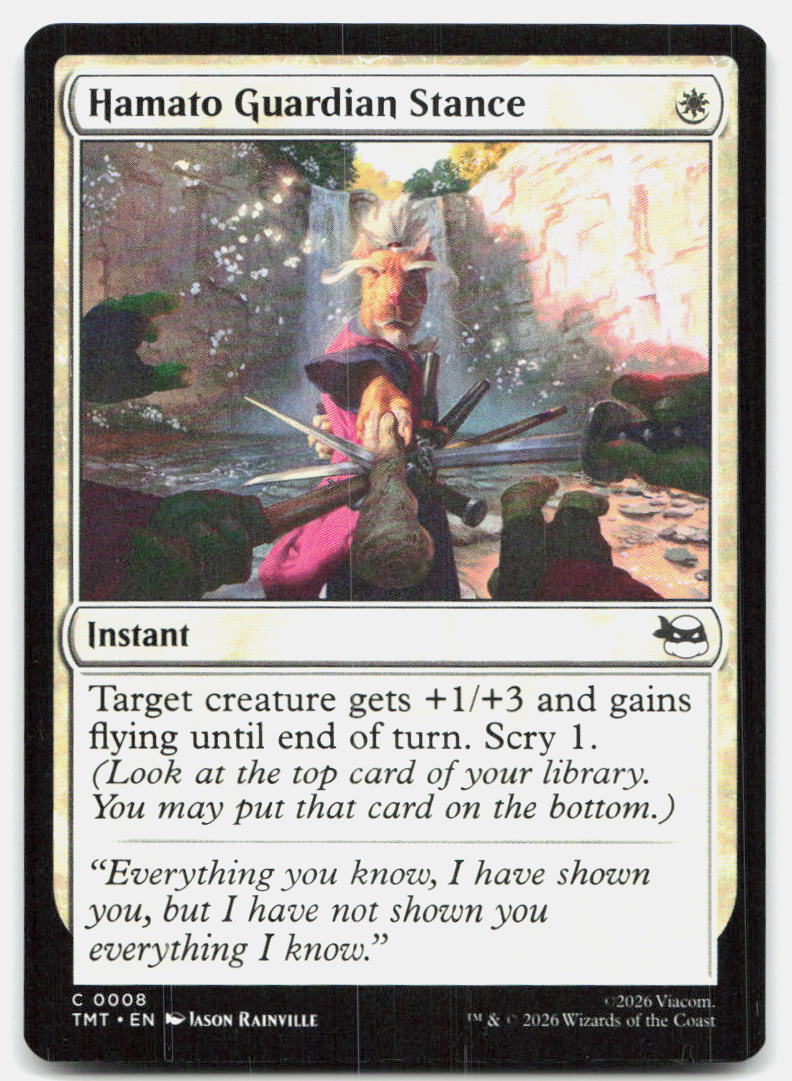 Hamato Guardian Stance 0008 Teenage Mutant Ninja Turtles Magic: The Gathering