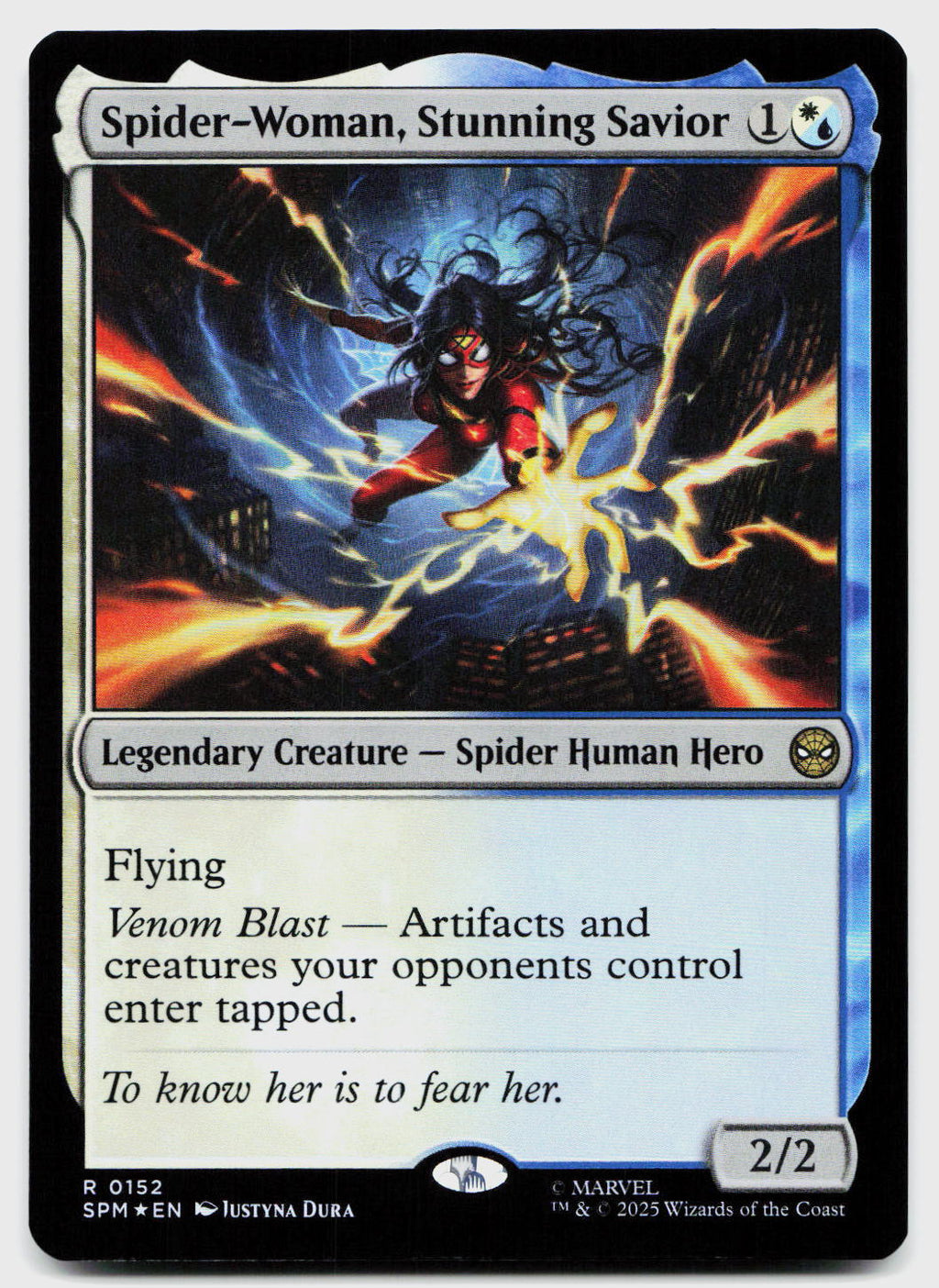 Spider-Woman, Stunning Savior 152 Rare Marvel's Spider-Man Magic: The Gathering