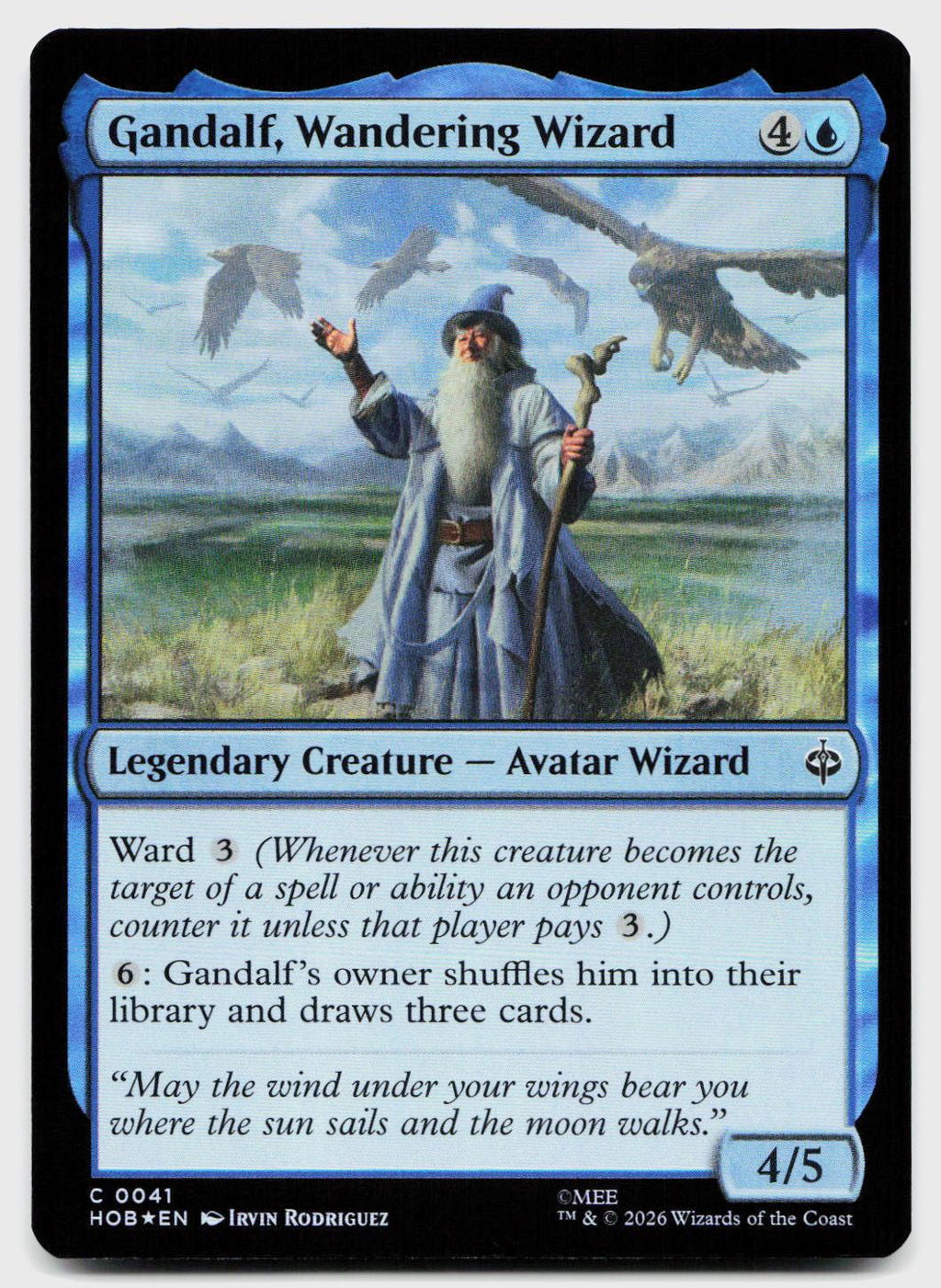 Gandalf, Wandering Wizard 41 Common The Hobbit Magic: The Gathering Foil