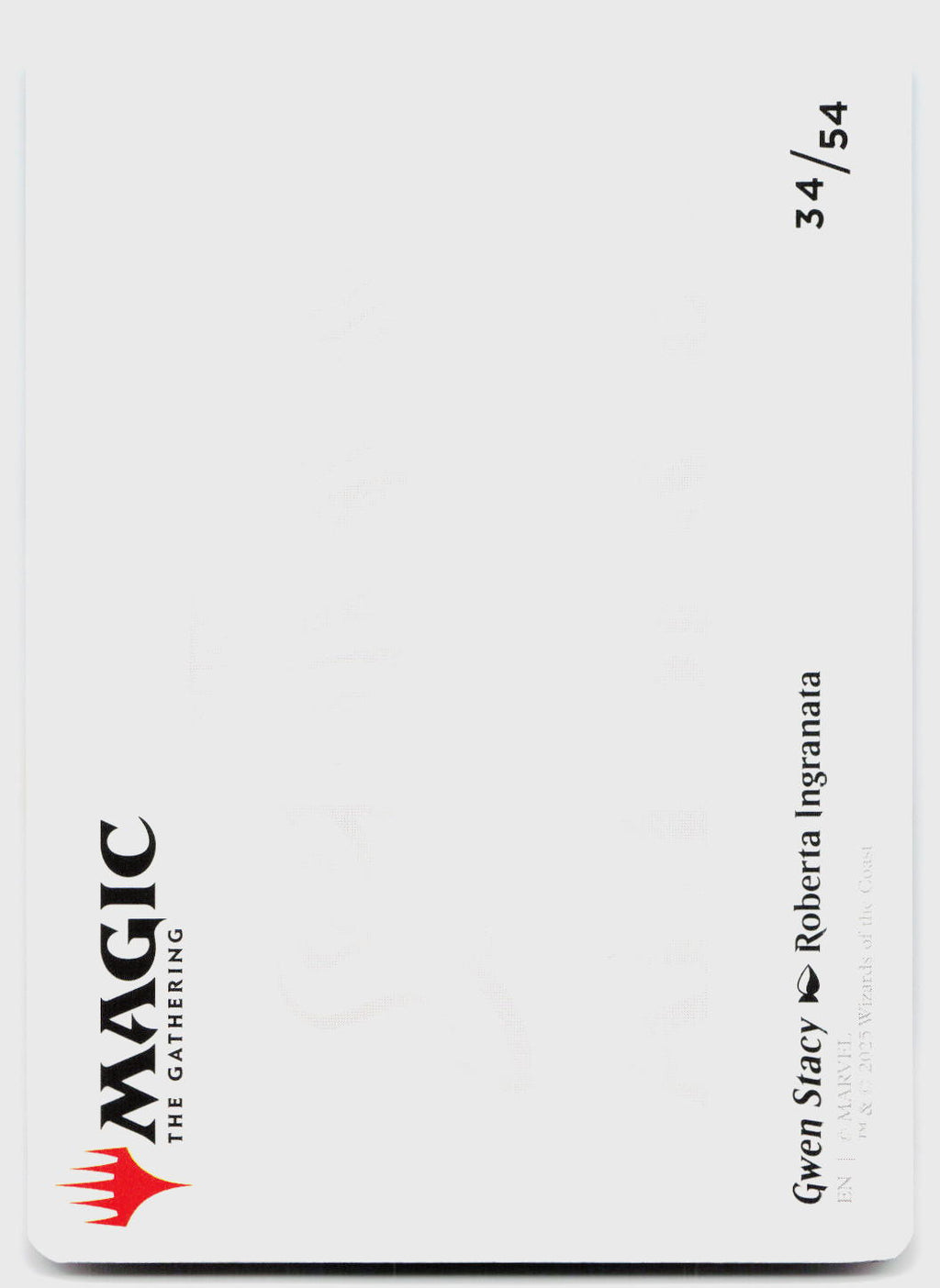 Gwen Stacy Art Card (34/54) 34 Art Series: Marvel's Spider-Man MTG