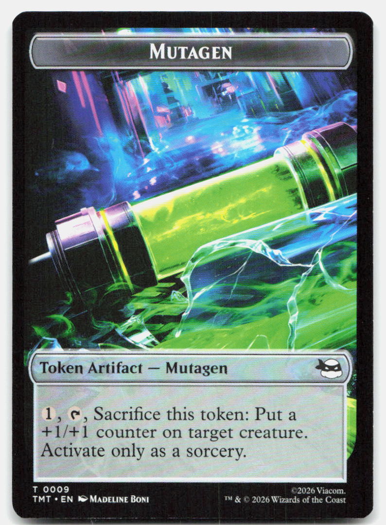 Mutagen // Food Double-Sided Token 9 // 8 Teenage Mutant Ninja Turtles MTG
