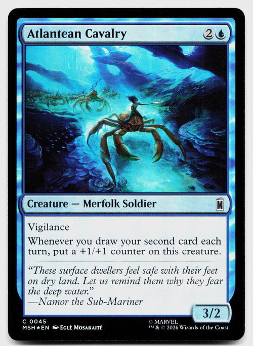 Atlantean Cavalry 45 Common Marvel Super Heroes Magic: The Gathering Foil