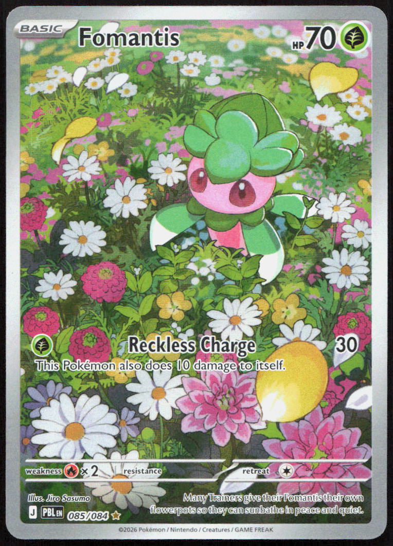 Fomantis 085/084 Illustration Rare Pitch Black Pokemon Holo