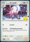 Hisuian Zoroark 123/128 ME: 30th Celebration Pokemon Holo