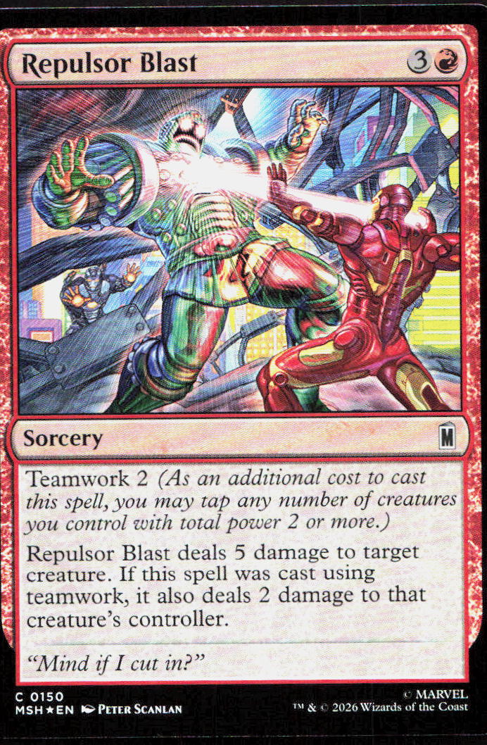 Repulsor Blast 150 Common Marvel Super Heroes Magic: The Gathering